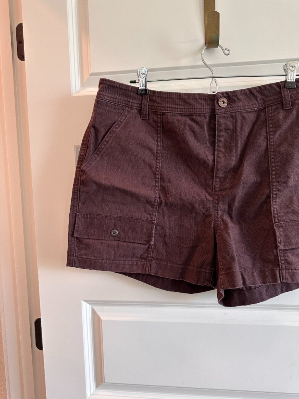 REI Women's Trailsmith Shorts Chocolate Plum sz 16